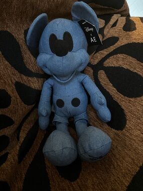 Disney Blue Denim Mickey Mouse Plush